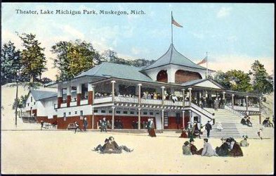 Lake Michigan Park - Old Post Card (newer photo)
